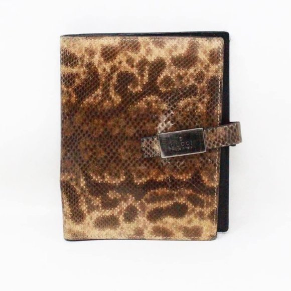 GUCCI #42851 Python Leather Wallet - Picture 1 of 10